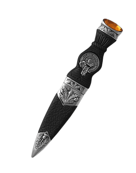 Sgian Dubh, Clan Crest, Scottish dagger, traditional Scottish knife,